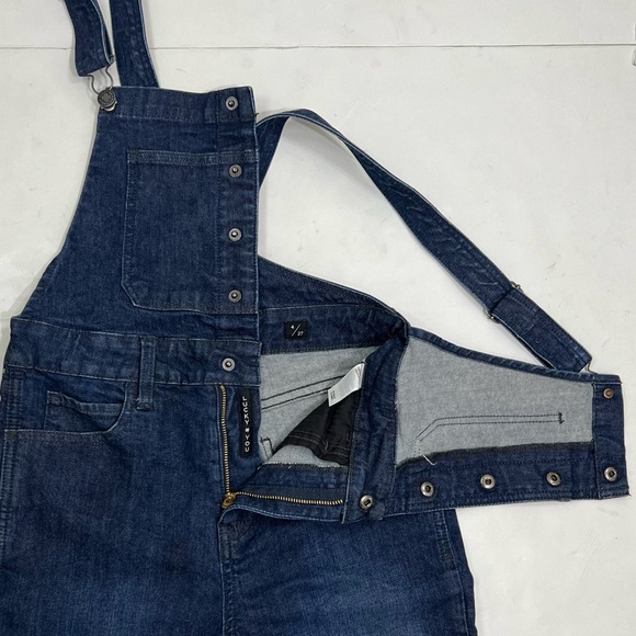 Lucky Brand Women's Bridgette Cropped Denim Overalls - Picture 7 of 10